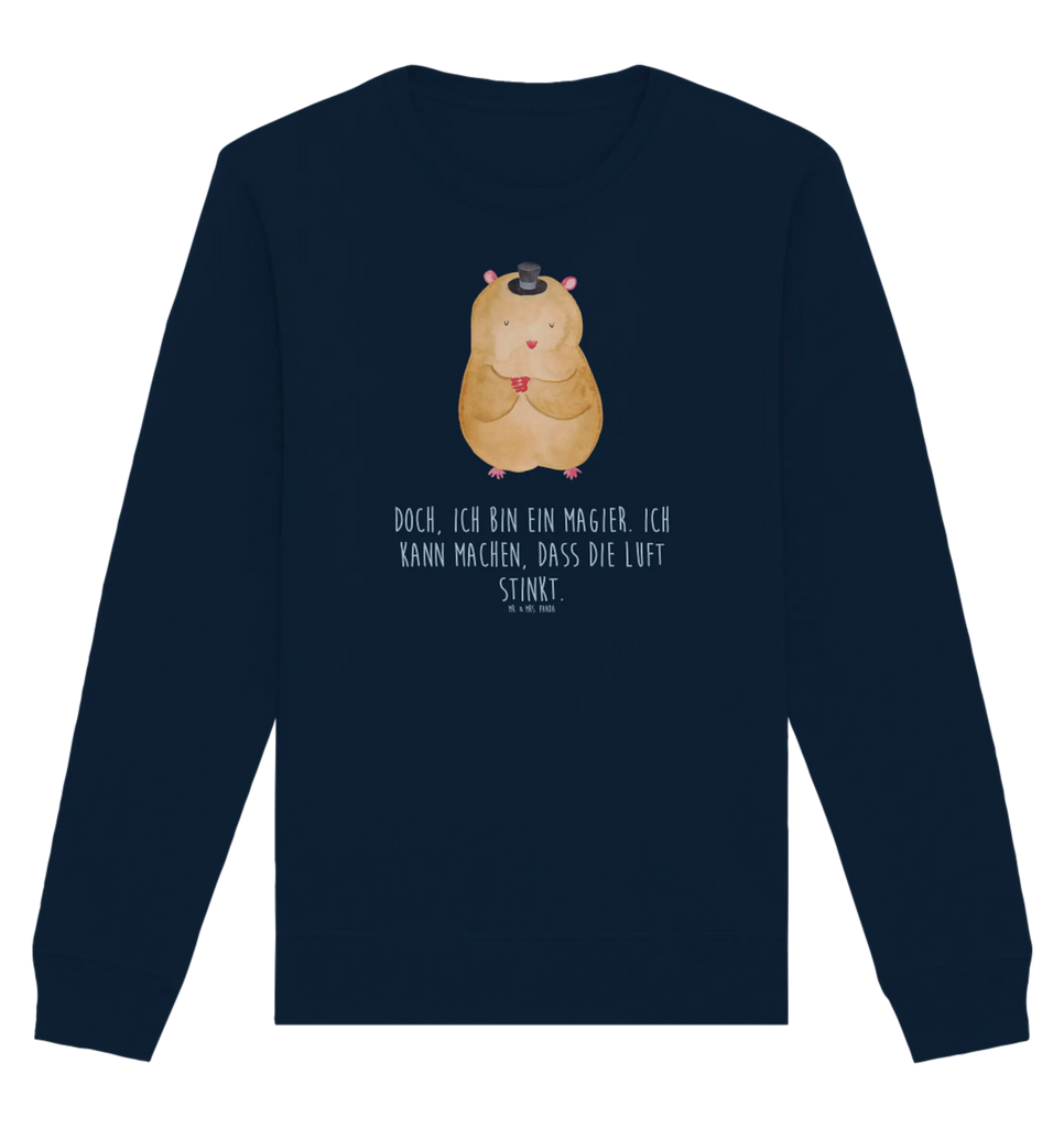 Organic Pullover Hamster Hut Pullover, Pullover Männer, Pullover Frauen, Sweatshirt, Sweatshirt Männer, Sweatshirt Frauen, Unisex, Tiermotive, Gute Laune, lustige Sprüche, Tiere, Hamster, Hut, Magier, Zylinder, Zwerghamster, Zauberer