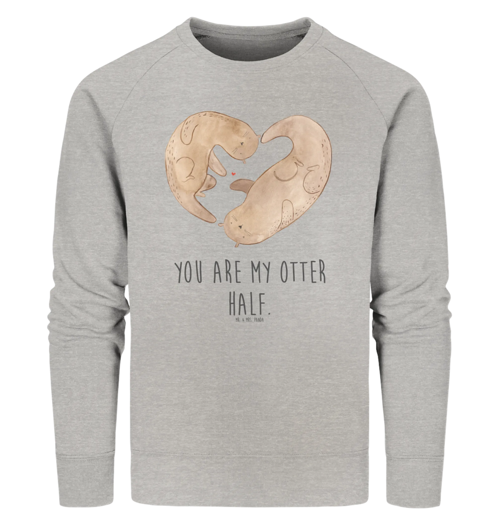 Organic Pullover Otter Herz Pullover, Pullover Männer, Pullover Frauen, Sweatshirt, Sweatshirt Männer, Sweatshirt Frauen, Unisex, Otter, Fischotter, Seeotter, Liebe, Herz, Liebesbeweis, Liebesgeschenk, Bessere Hälfte, Love you, Jahrestag, Hochzeitstag, Verlobung, gemeinsames Leben