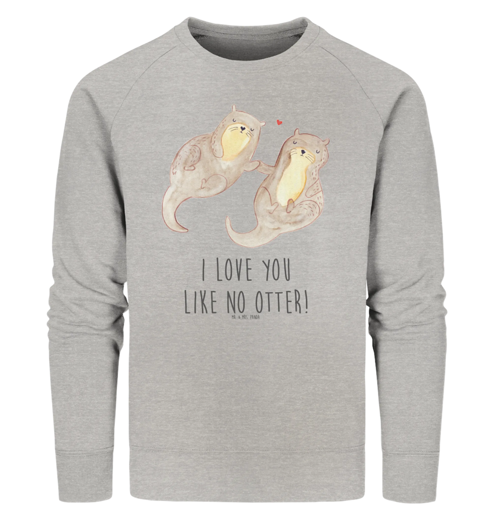 Organic Pullover Otter Hände halten Pullover, Pullover Männer, Pullover Frauen, Sweatshirt, Sweatshirt Männer, Sweatshirt Frauen, Unisex, Otter, Fischotter, Seeotter, Otter Seeotter See Otter