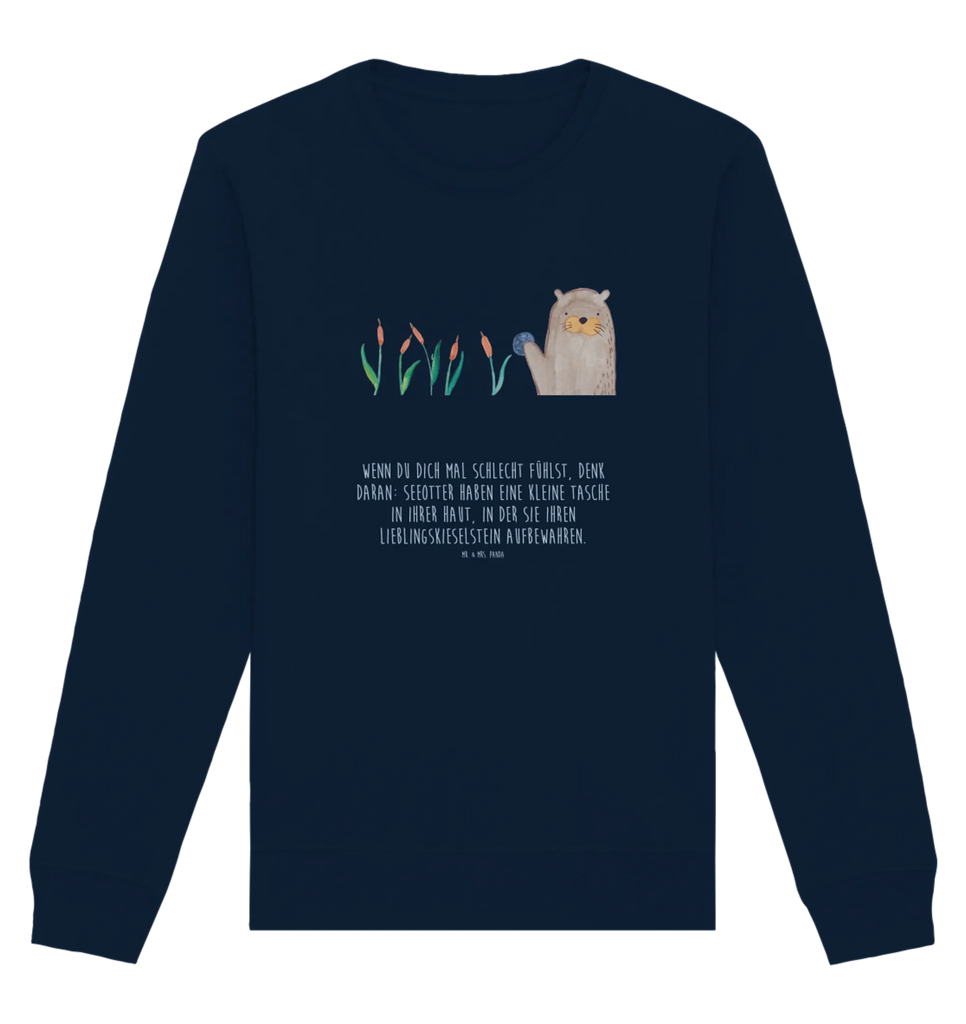 Organic Pullover Otter Stein Pullover, Pullover Männer, Pullover Frauen, Sweatshirt, Sweatshirt Männer, Sweatshirt Frauen, Unisex, Otter, Fischotter, Seeotter, Otter Seeotter See Otter