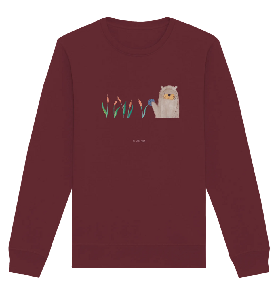 Organic Pullover Otter Stein Pullover, Pullover Männer, Pullover Frauen, Sweatshirt, Sweatshirt Männer, Sweatshirt Frauen, Unisex, Otter, Fischotter, Seeotter, Otter Seeotter See Otter