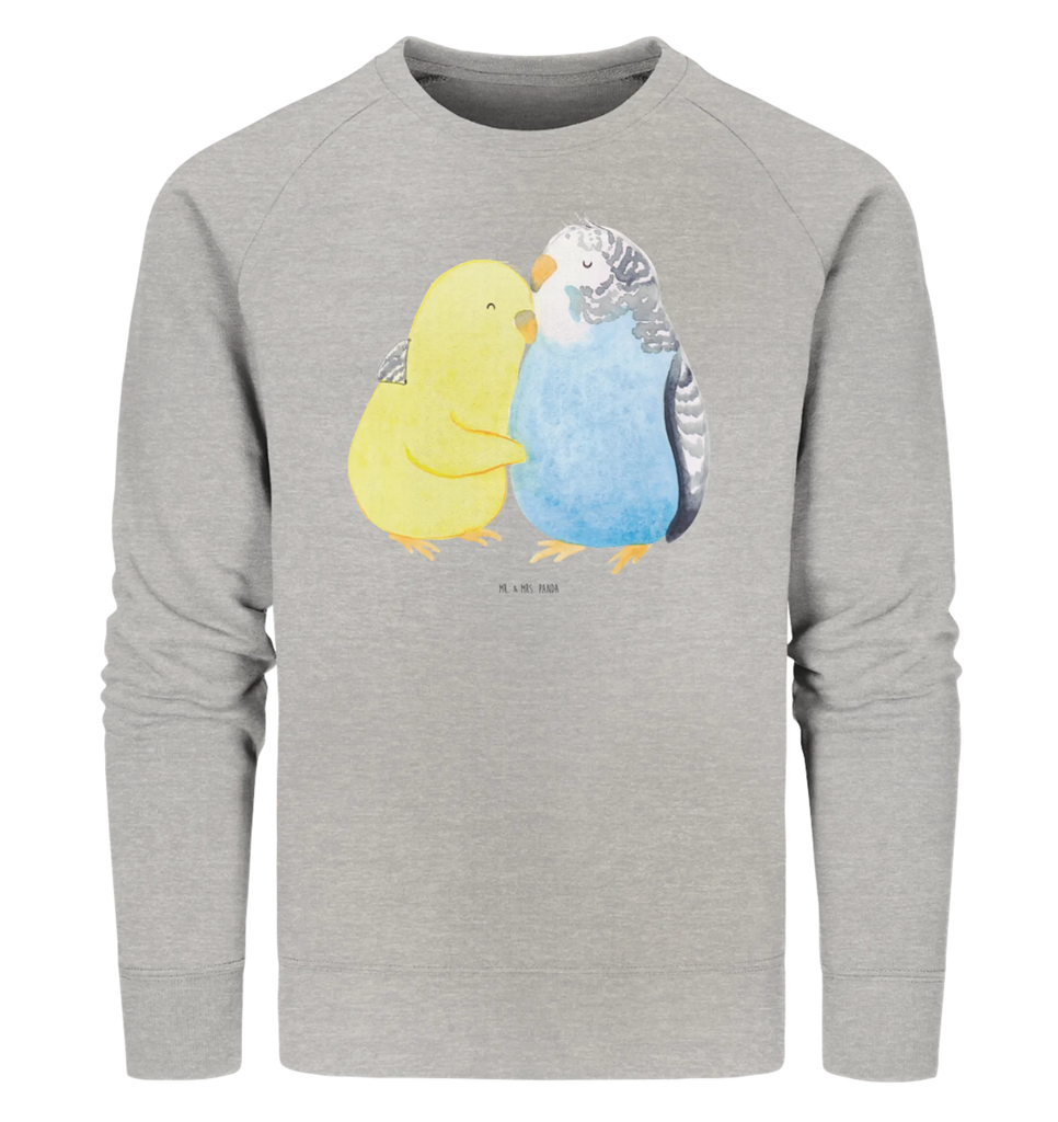 Organic Pullover Wellensittich Liebe Pullover, Pullover Männer, Pullover Frauen, Sweatshirt, Sweatshirt Männer, Sweatshirt Frauen, Unisex, Liebe, Partner, Freund, Freundin, Ehemann, Ehefrau, Heiraten, Verlobung, Heiratsantrag, Liebesgeschenk, Jahrestag, Hocheitstag, Vögel, Wellensittich, Nähe, Kuscheln, Vertrauen