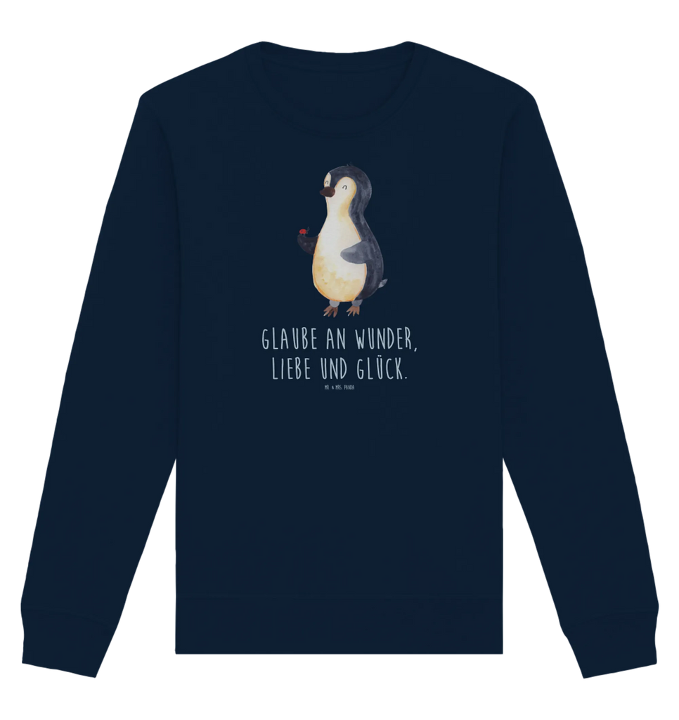 Organic Pullover Pinguin Marienkäfer Pullover, Pullover Männer, Pullover Frauen, Sweatshirt, Sweatshirt Männer, Sweatshirt Frauen, Unisex, Pinguin, Pinguine, Marienkäfer, Liebe, Wunder, Glück, Freude, Lebensfreude