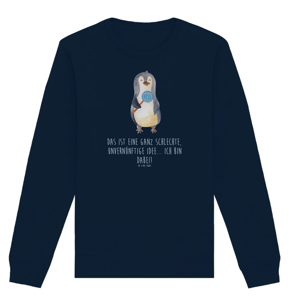 Organic Pullover Pinguin Lolli Pullover, Pullover Männer, Pullover Frauen, Sweatshirt, Sweatshirt Männer, Sweatshirt Frauen, Unisex, Pinguin, Pinguine, Lolli, Süßigkeiten, Blödsinn, Spruch, Rebell, Gauner, Ganove, Rabauke