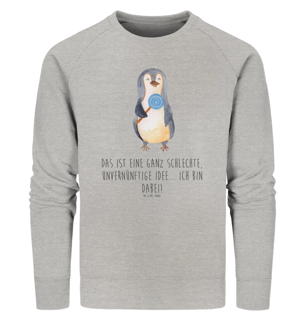 Organic Pullover Pinguin Lolli Pullover, Pullover Männer, Pullover Frauen, Sweatshirt, Sweatshirt Männer, Sweatshirt Frauen, Unisex, Pinguin, Pinguine, Lolli, Süßigkeiten, Blödsinn, Spruch, Rebell, Gauner, Ganove, Rabauke