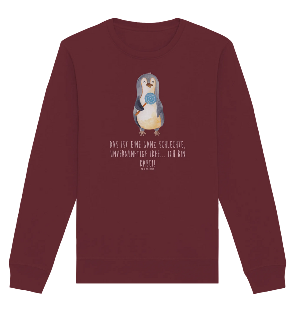 Organic Pullover Pinguin Lolli Pullover, Pullover Männer, Pullover Frauen, Sweatshirt, Sweatshirt Männer, Sweatshirt Frauen, Unisex, Pinguin, Pinguine, Lolli, Süßigkeiten, Blödsinn, Spruch, Rebell, Gauner, Ganove, Rabauke