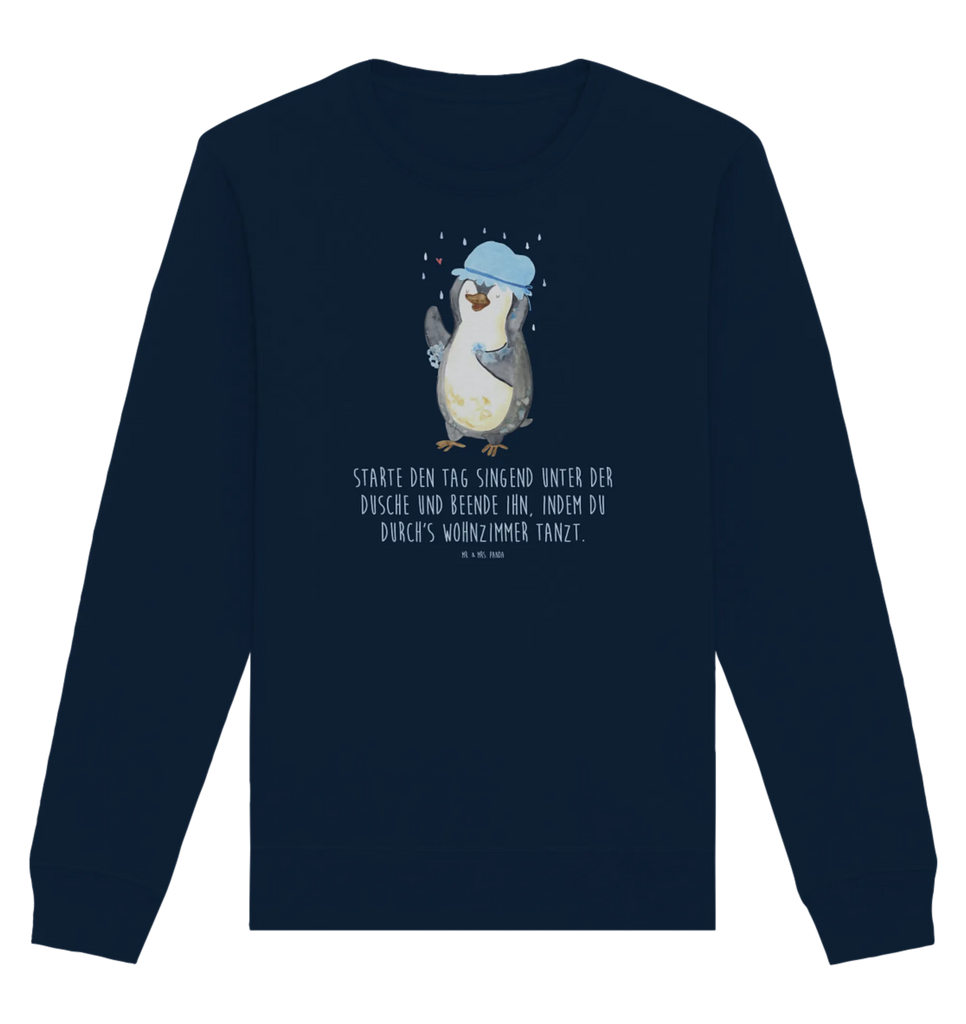 Organic Pullover Pinguin Duschen Pullover, Pullover Männer, Pullover Frauen, Sweatshirt, Sweatshirt Männer, Sweatshirt Frauen, Unisex, Pinguin, Pinguine, Dusche, duschen, Lebensmotto, Motivation, Neustart, Neuanfang, glücklich sein