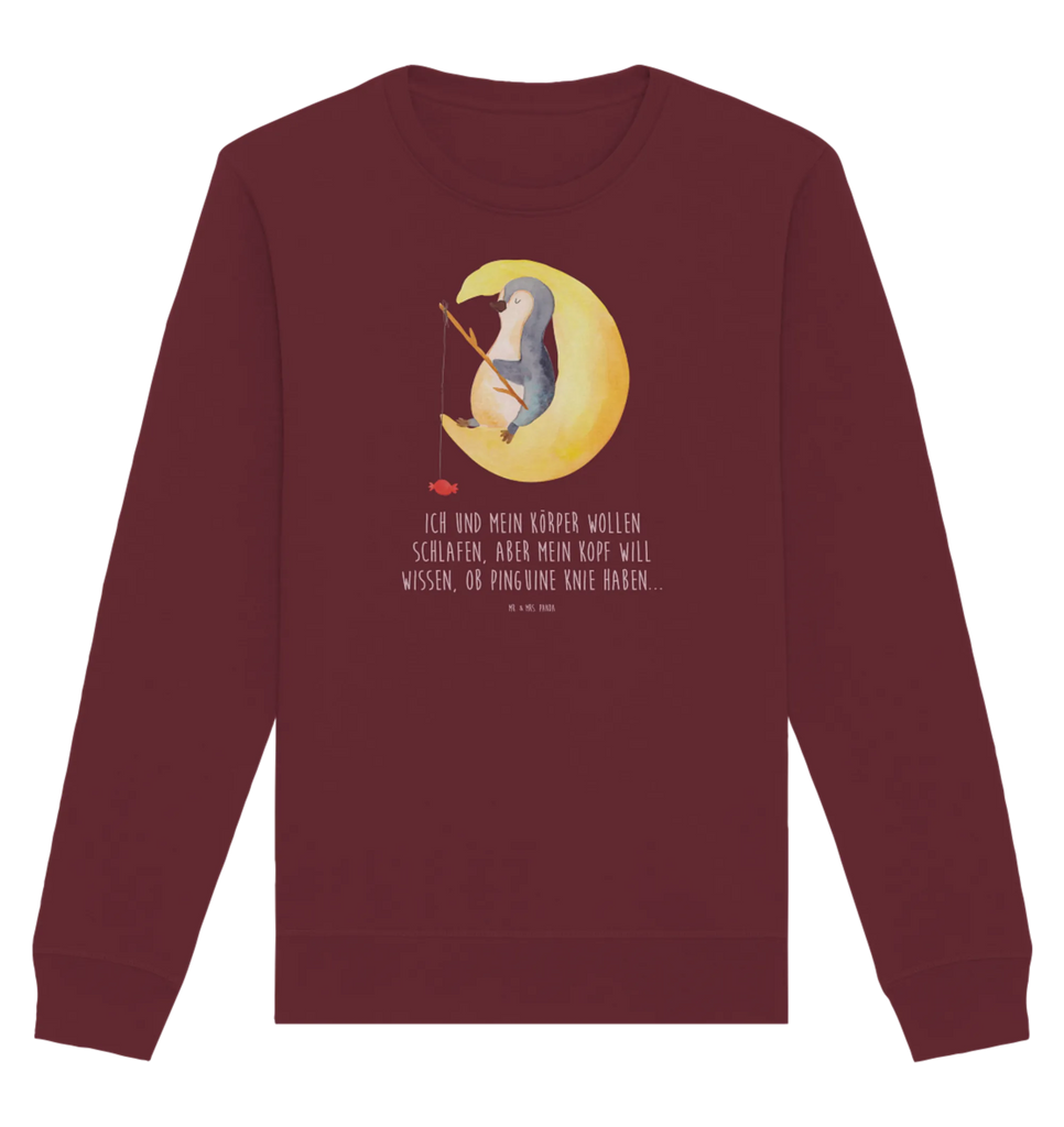 Organic Pullover Pinguin Mond Pullover, Pullover Männer, Pullover Frauen, Sweatshirt, Sweatshirt Männer, Sweatshirt Frauen, Unisex, Pinguin, Pinguine, Spruch, schlafen, Nachtruhe, Einschlafen, Schlafzimmer, Schlafstörungen, Gästezimmer