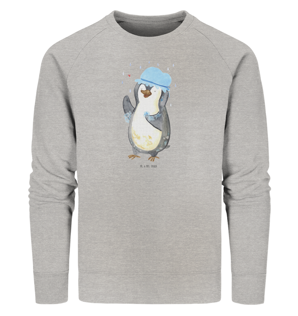 Organic Pullover Pinguin Duschen Pullover, Pullover Männer, Pullover Frauen, Sweatshirt, Sweatshirt Männer, Sweatshirt Frauen, Unisex, Pinguin, Pinguine, Dusche, duschen, Lebensmotto, Motivation, Neustart, Neuanfang, glücklich sein