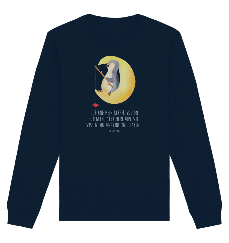 Organic Pullover Pinguin Mond Pullover, Pullover Männer, Pullover Frauen, Sweatshirt, Sweatshirt Männer, Sweatshirt Frauen, Unisex, Pinguin, Pinguine, Spruch, schlafen, Nachtruhe, Einschlafen, Schlafzimmer, Schlafstörungen, Gästezimmer