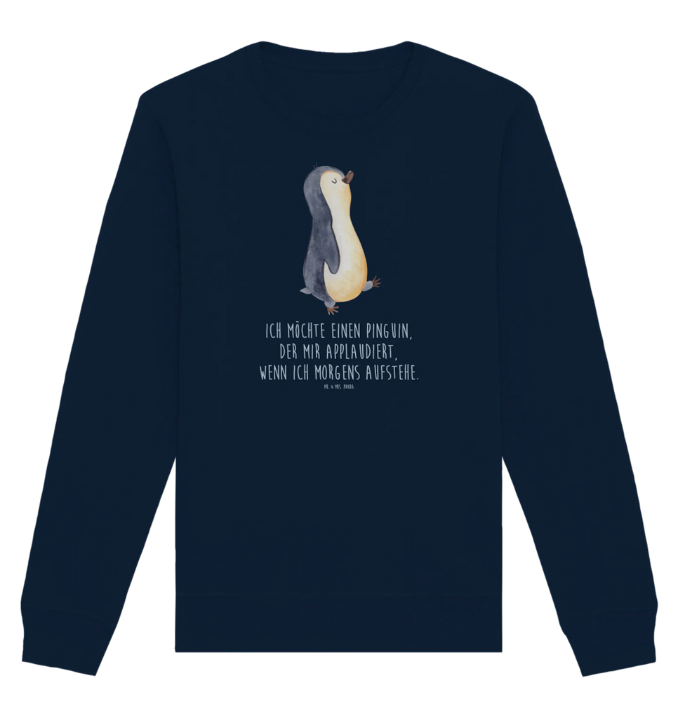 Organic Pullover Pinguin marschieren Pullover, Pullover Männer, Pullover Frauen, Sweatshirt, Sweatshirt Männer, Sweatshirt Frauen, Unisex, Pinguin, Pinguine, Frühaufsteher, Langschläfer, Bruder, Schwester, Familie