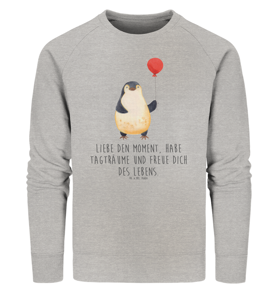 Organic Pullover Pinguin Luftballon Pullover, Pullover Männer, Pullover Frauen, Sweatshirt, Sweatshirt Männer, Sweatshirt Frauen, Unisex, Pinguin, Pinguine, Luftballon, Tagträume, Lebenslust, Geschenk Freundin, Geschenkidee, beste Freundin, Motivation, Neustart, neues Leben, Liebe, Glück