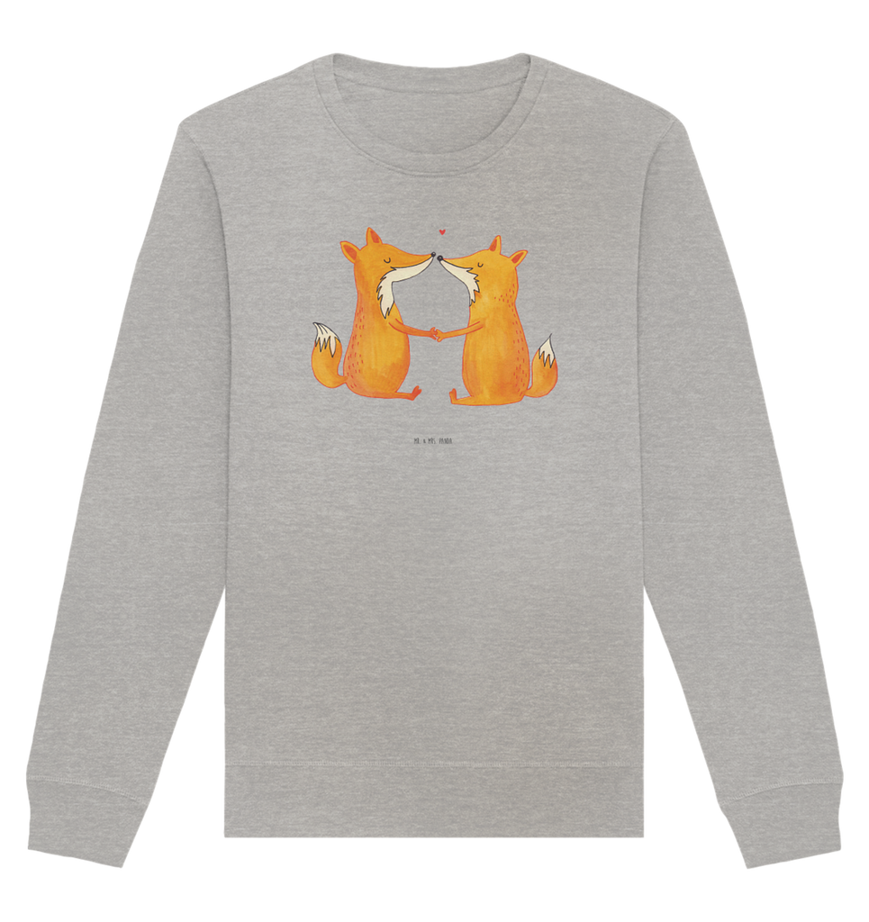 Organic Pullover Füchse Liebe Pullover, Pullover Männer, Pullover Frauen, Sweatshirt, Sweatshirt Männer, Sweatshirt Frauen, Unisex, Fuchs, Füchse, Fox, Liebe, Liebespaar, Paar, Partner, Freundin, Freund, Ehe, Verlobte, Ehemann, Ehefrau, Liebesbeweis