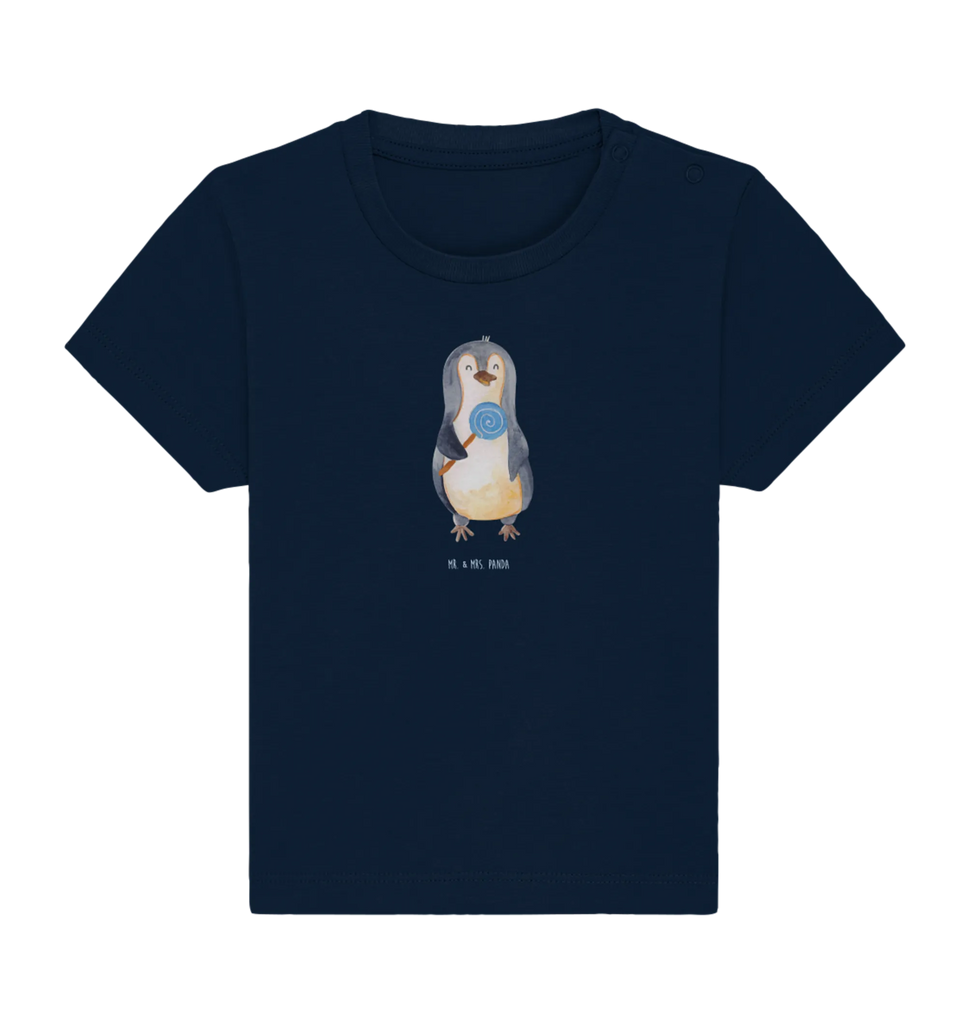 Organic Baby Shirt Pinguin Lolli Baby T-Shirt, Jungen Baby T-Shirt, Mädchen Baby T-Shirt, Shirt, Pinguin, Pinguine, Lolli, Süßigkeiten, Blödsinn, Spruch, Rebell, Gauner, Ganove, Rabauke