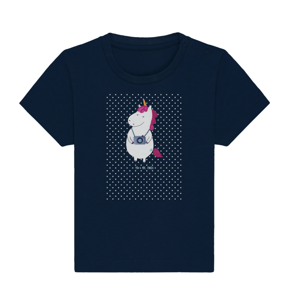 Organic Baby Shirt Einhorn Fotograf Baby T-Shirt, Jungen Baby T-Shirt, Mädchen Baby T-Shirt, Shirt, Einhorn, Einhörner, Einhorn Deko, Pegasus, Unicorn, Fotograf, Fotografie, Kamera, Reisen, Weltreise, Weltenbummler, Urlaub, Tourist, Kurztrip, Reise, Städtereise