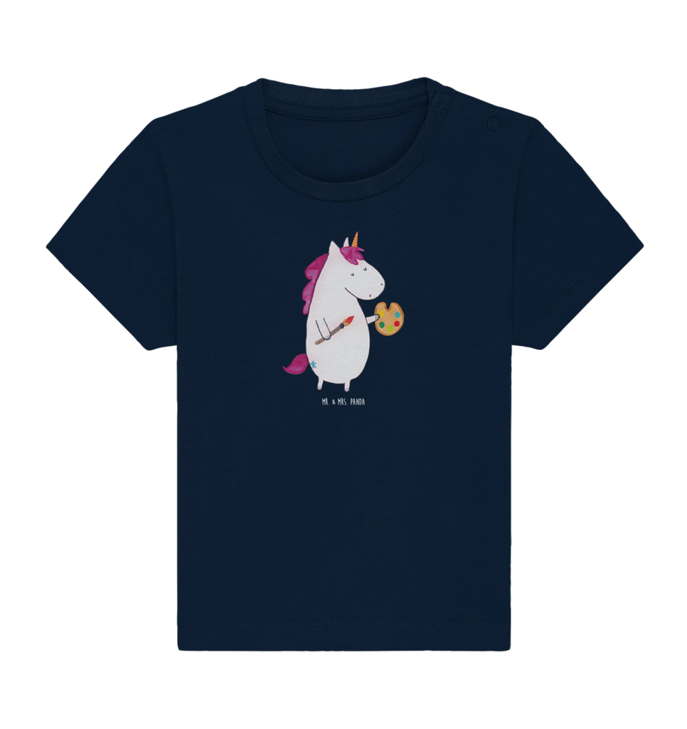 Organic Baby Shirt Einhorn Künstler Baby T-Shirt, Jungen Baby T-Shirt, Mädchen Baby T-Shirt, Shirt, Einhorn, Einhörner, Einhorn Deko, Pegasus, Unicorn, Englisch, Künstler, Artist, Malen, Zeichnen, Welt, Farbe, Stift, Pinsel, Geschenk, Maler