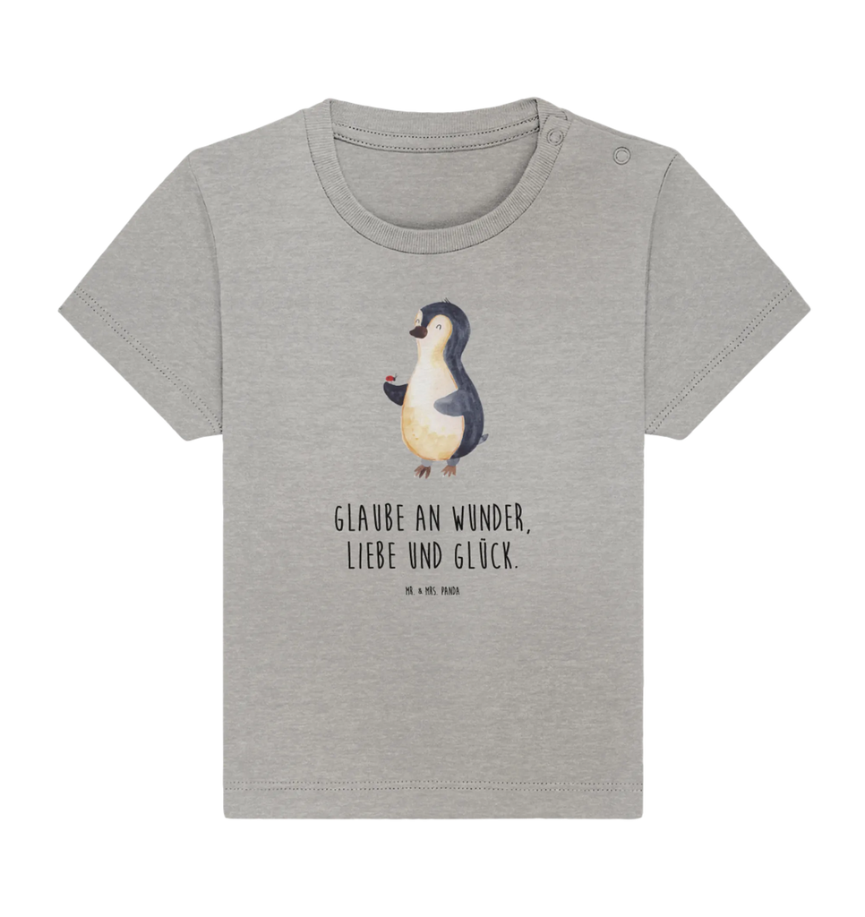 Organic Baby Shirt Pinguin Marienkäfer Baby T-Shirt, Jungen Baby T-Shirt, Mädchen Baby T-Shirt, Shirt, Pinguin, Pinguine, Marienkäfer, Liebe, Wunder, Glück, Freude, Lebensfreude