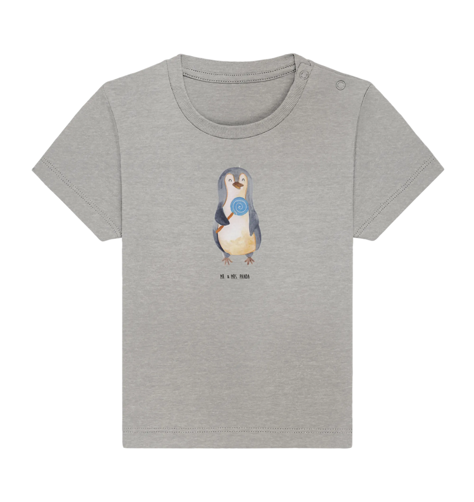 Organic Baby Shirt Pinguin Lolli Baby T-Shirt, Jungen Baby T-Shirt, Mädchen Baby T-Shirt, Shirt, Pinguin, Pinguine, Lolli, Süßigkeiten, Blödsinn, Spruch, Rebell, Gauner, Ganove, Rabauke