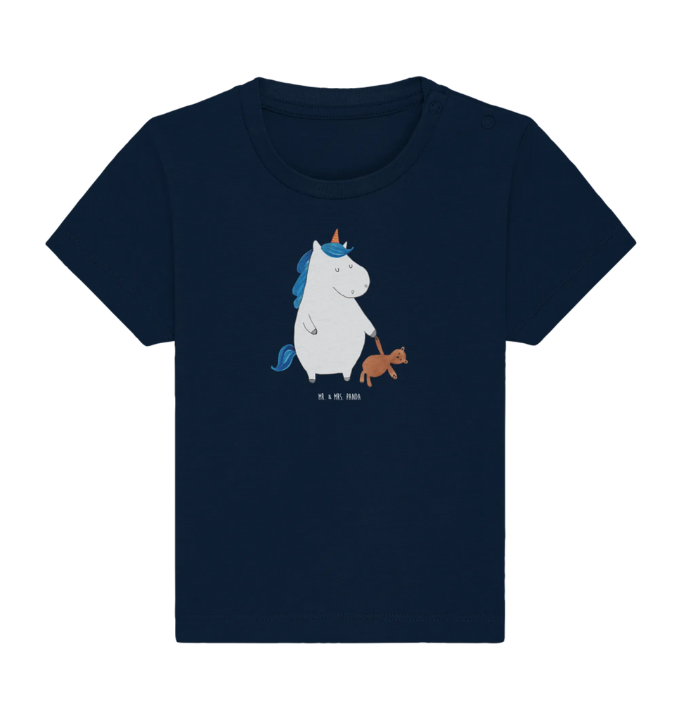 Organic Baby Shirt Einhorn Teddy Baby T-Shirt, Jungen Baby T-Shirt, Mädchen Baby T-Shirt, Shirt, Einhorn, Einhörner, Einhorn Deko, Pegasus, Unicorn, schlafen, gute Nacht, Single, Bett, Träumen, Freundin, Singleleben