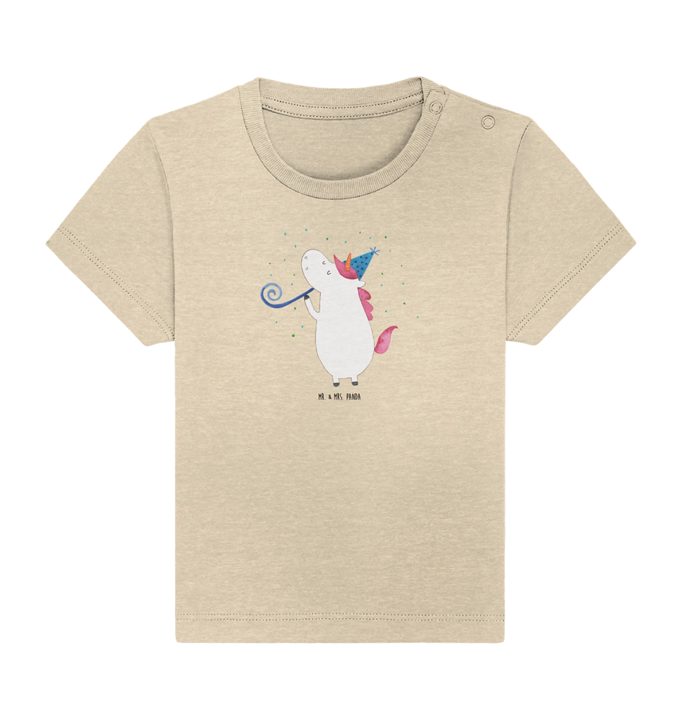 Organic Baby Shirt Einhorn Party Baby T-Shirt, Jungen Baby T-Shirt, Mädchen Baby T-Shirt, Shirt, Einhorn, Einhörner, Einhorn Deko, Pegasus, Unicorn, Glitzer, Konfetti, Party, Geburtstag, Feier, Fest, Alkohol, Disco, Club