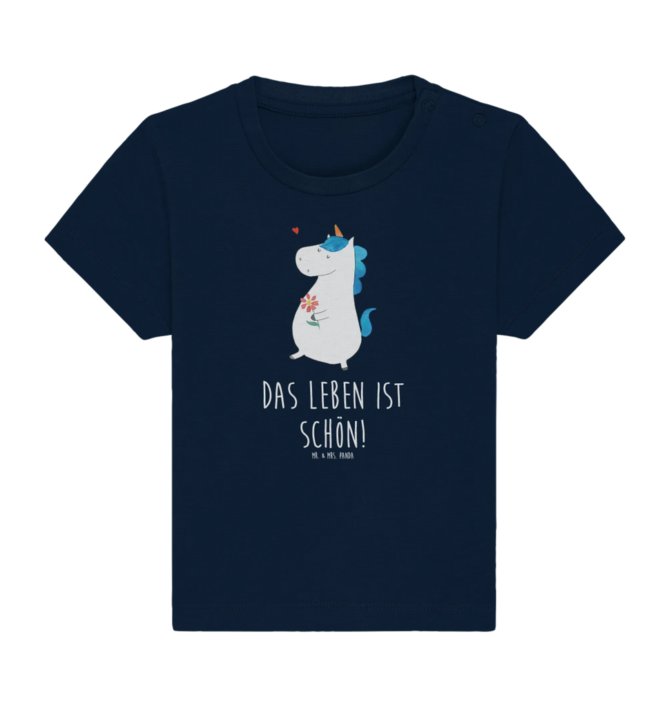 Organic Baby Shirt Einhorn Spaziergang Baby T-Shirt, Jungen Baby T-Shirt, Mädchen Baby T-Shirt, Shirt, Einhorn, Einhörner, Einhorn Deko, Pegasus, Unicorn, Glitzer, Blumen, Spaziergang, Motivation, Gute Laune, Freude, Freundin, Mutter, Schwester