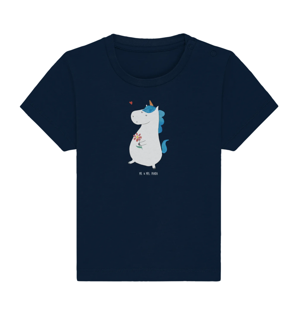 Organic Baby Shirt Einhorn Spaziergang Baby T-Shirt, Jungen Baby T-Shirt, Mädchen Baby T-Shirt, Shirt, Einhorn, Einhörner, Einhorn Deko, Pegasus, Unicorn, Glitzer, Blumen, Spaziergang, Motivation, Gute Laune, Freude, Freundin, Mutter, Schwester