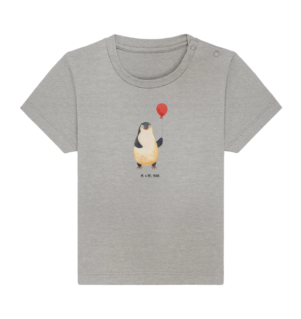 Organic Baby Shirt Pinguin Luftballon Baby T-Shirt, Jungen Baby T-Shirt, Mädchen Baby T-Shirt, Shirt, Pinguin, Pinguine, Luftballon, Tagträume, Lebenslust, Geschenk Freundin, Geschenkidee, beste Freundin, Motivation, Neustart, neues Leben, Liebe, Glück