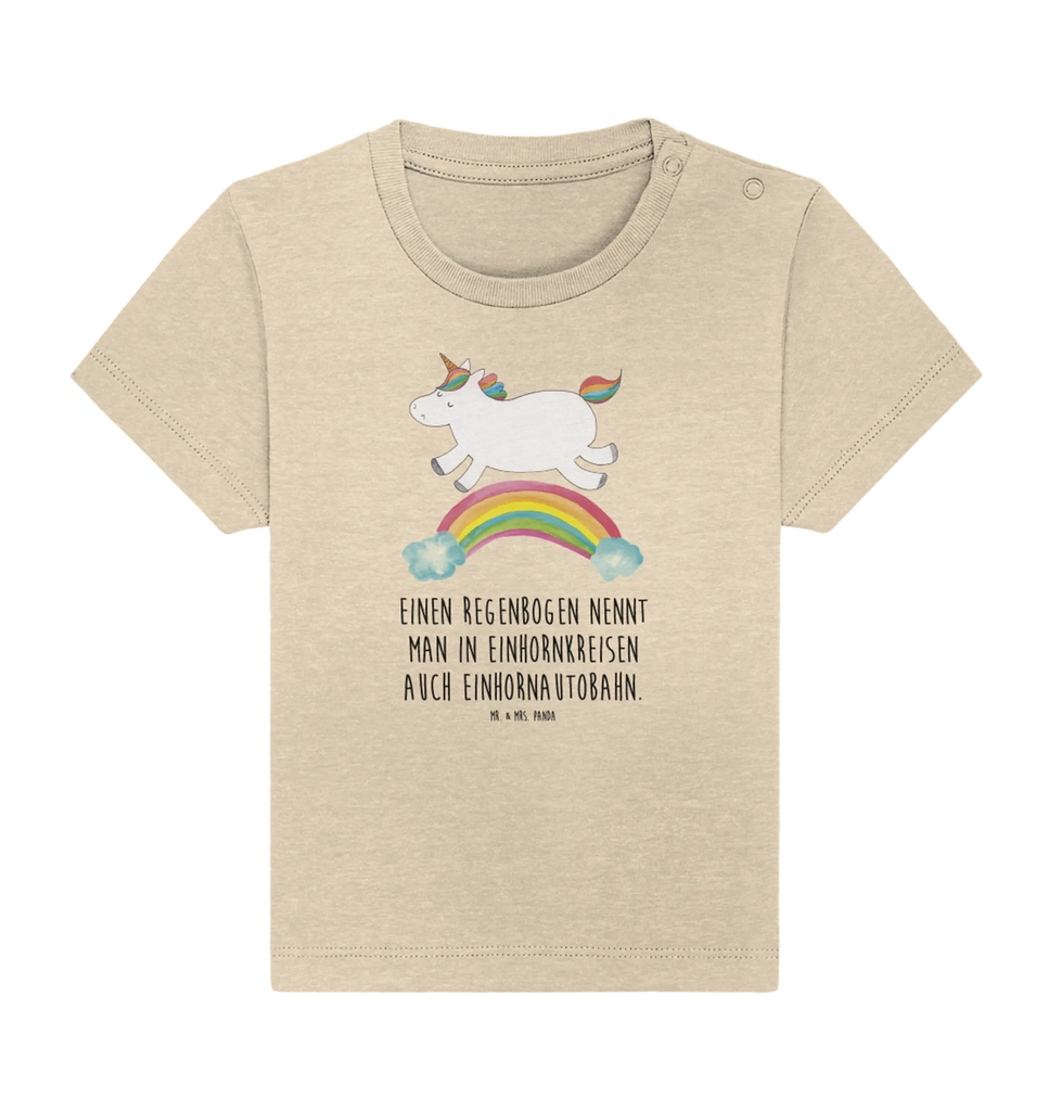 Organic Baby Shirt Einhorn Regenbogen Baby T-Shirt, Jungen Baby T-Shirt, Mädchen Baby T-Shirt, Shirt, Einhorn, Einhörner, Einhorn Deko, Pegasus, Unicorn, Regenbogen, Glitzer, Einhornpower, Erwachsenwerden, Einhornautobahn