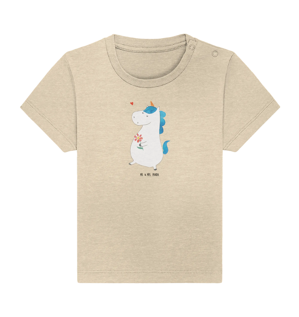 Organic Baby Shirt Einhorn Spaziergang Baby T-Shirt, Jungen Baby T-Shirt, Mädchen Baby T-Shirt, Shirt, Einhorn, Einhörner, Einhorn Deko, Pegasus, Unicorn, Glitzer, Blumen, Spaziergang, Motivation, Gute Laune, Freude, Freundin, Mutter, Schwester