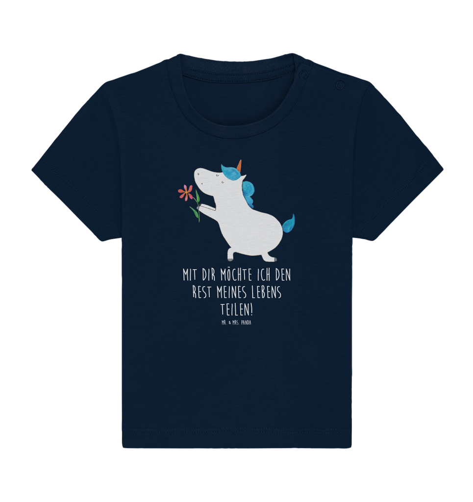 Organic Baby Shirt Einhorn Blume Baby T-Shirt, Jungen Baby T-Shirt, Mädchen Baby T-Shirt, Shirt, Einhorn, Einhörner, Einhorn Deko, Pegasus, Unicorn, Liebe, Liebesbeweis, Antrag, Heiratsantrag, Verlobung, Ehepaar, Pärchen, Partner, Freund, Freundin, Ehe, heiraten