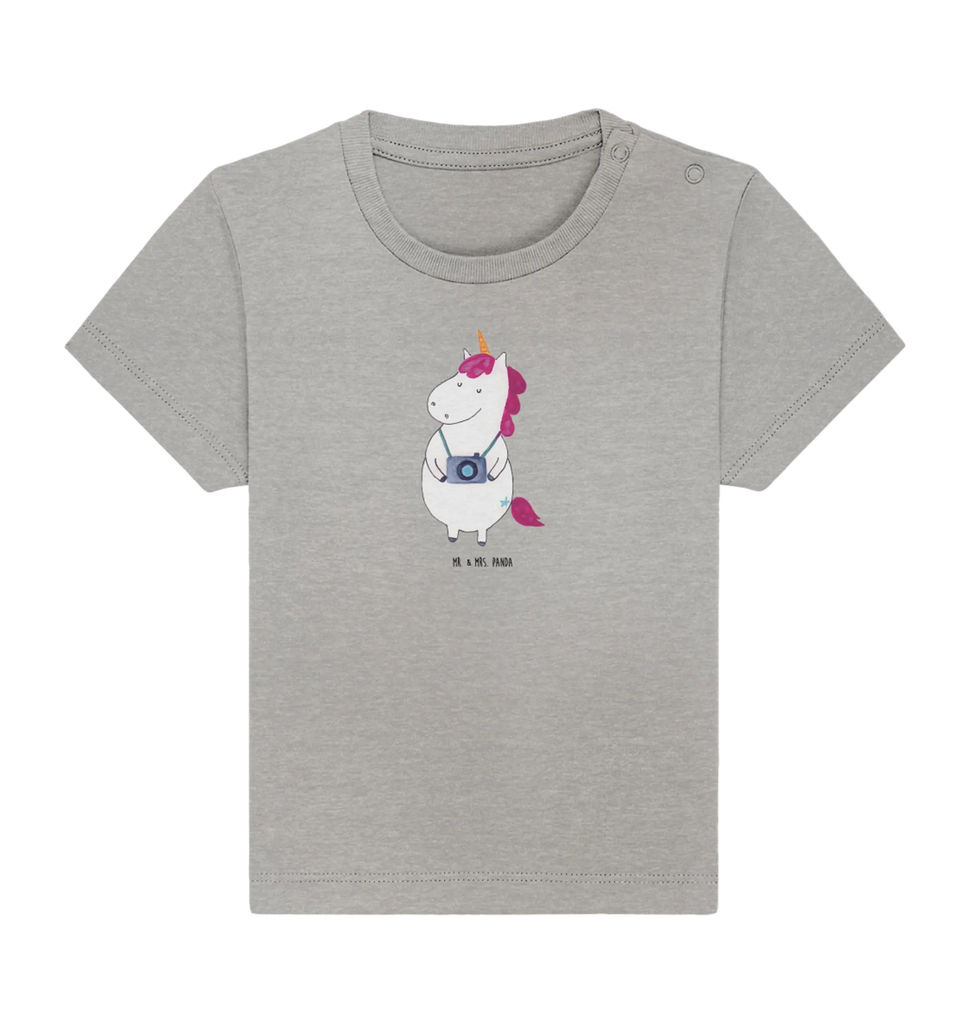 Organic Baby Shirt Einhorn Fotograf Baby T-Shirt, Jungen Baby T-Shirt, Mädchen Baby T-Shirt, Shirt, Einhorn, Einhörner, Einhorn Deko, Pegasus, Unicorn, Fotograf, Fotografie, Kamera, Reisen, Weltreise, Weltenbummler, Urlaub, Tourist, Kurztrip, Reise, Städtereise