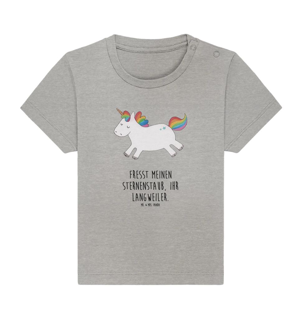 Organic Baby Shirt Einhorn Happy Baby T-Shirt, Jungen Baby T-Shirt, Mädchen Baby T-Shirt, Shirt, Einhorn, Einhörner, Einhorn Deko, Pegasus, Unicorn, glücklich, fröhlich, Spaß, Freude, Lebensfreude, witzig, spannend, Lächeln, Lachen