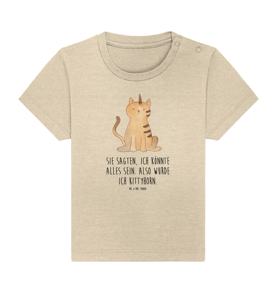 Organic Baby Shirt Einhorn Katze Baby T-Shirt, Jungen Baby T-Shirt, Mädchen Baby T-Shirt, Shirt, Einhorn, Einhörner, Einhorn Deko, Pegasus, Unicorn, Katzer, Mieze, Regenbogen, Glitzer, Einhornpower, Erwachsenwerden, Katze, Katzenhorn, Einhornkatze, Kittyhorn