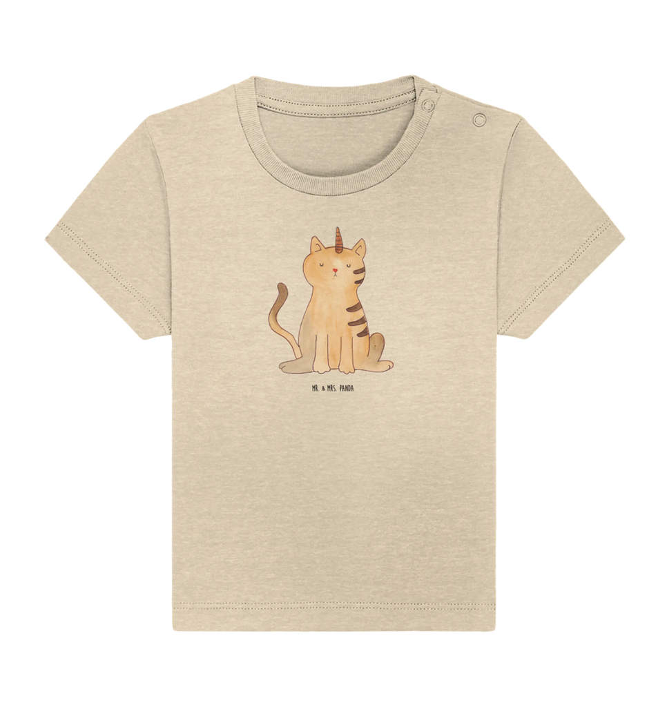 Organic Baby Shirt Einhorn Katze Baby T-Shirt, Jungen Baby T-Shirt, Mädchen Baby T-Shirt, Shirt, Einhorn, Einhörner, Einhorn Deko, Pegasus, Unicorn, Katzer, Mieze, Regenbogen, Glitzer, Einhornpower, Erwachsenwerden, Katze, Katzenhorn, Einhornkatze, Kittyhorn