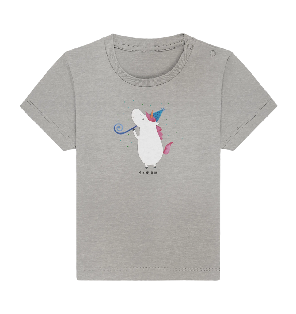 Organic Baby Shirt Einhorn Party Baby T-Shirt, Jungen Baby T-Shirt, Mädchen Baby T-Shirt, Shirt, Einhorn, Einhörner, Einhorn Deko, Pegasus, Unicorn, Glitzer, Konfetti, Party, Geburtstag, Feier, Fest, Alkohol, Disco, Club