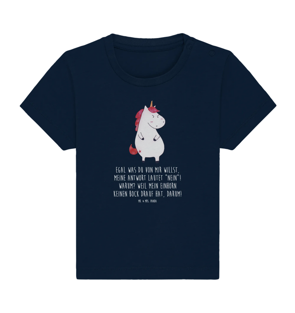 Organic Baby Shirt Einhorn Wut Baby T-Shirt, Jungen Baby T-Shirt, Mädchen Baby T-Shirt, Shirt, Einhorn, Einhörner, Einhorn Deko, Unicorn, Realität, Ansage, lustlos, nein, Büro, Arbeit, wütend, dumme Fragen, lustig, Spaß, Geschenk