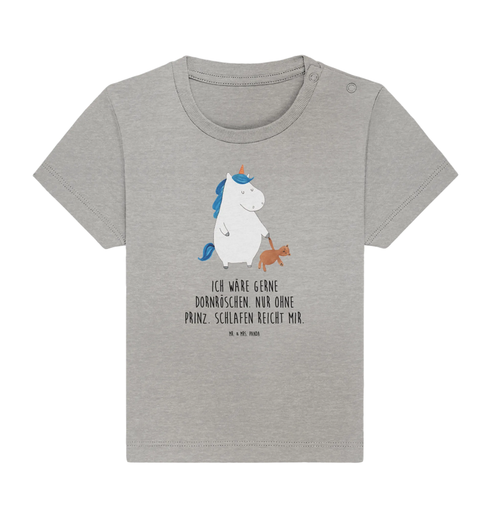 Organic Baby Shirt Einhorn Teddy Baby T-Shirt, Jungen Baby T-Shirt, Mädchen Baby T-Shirt, Shirt, Einhorn, Einhörner, Einhorn Deko, Unicorn, schlafen, gute Nacht, Single, Bett, Träumen, Freundin, Singleleben