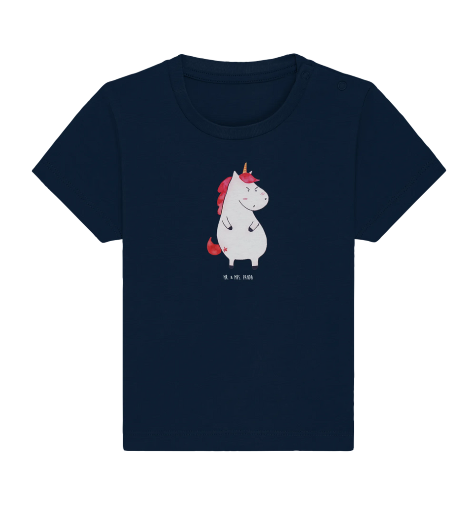 Organic Baby Shirt Einhorn Wut Baby T-Shirt, Jungen Baby T-Shirt, Mädchen Baby T-Shirt, Shirt, Einhorn, Einhörner, Einhorn Deko, Unicorn, Realität, Ansage, lustlos, nein, Büro, Arbeit, wütend, dumme Fragen, lustig, Spaß, Geschenk