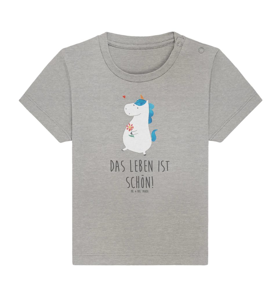 Organic Baby Shirt Einhorn Spaziergang Baby T-Shirt, Jungen Baby T-Shirt, Mädchen Baby T-Shirt, Shirt, Einhorn, Einhörner, Einhorn Deko, Pegasus, Unicorn, Glitzer, Blumen, Spaziergang, Motivation, Gute Laune, Freude, Freundin, Mutter, Schwester