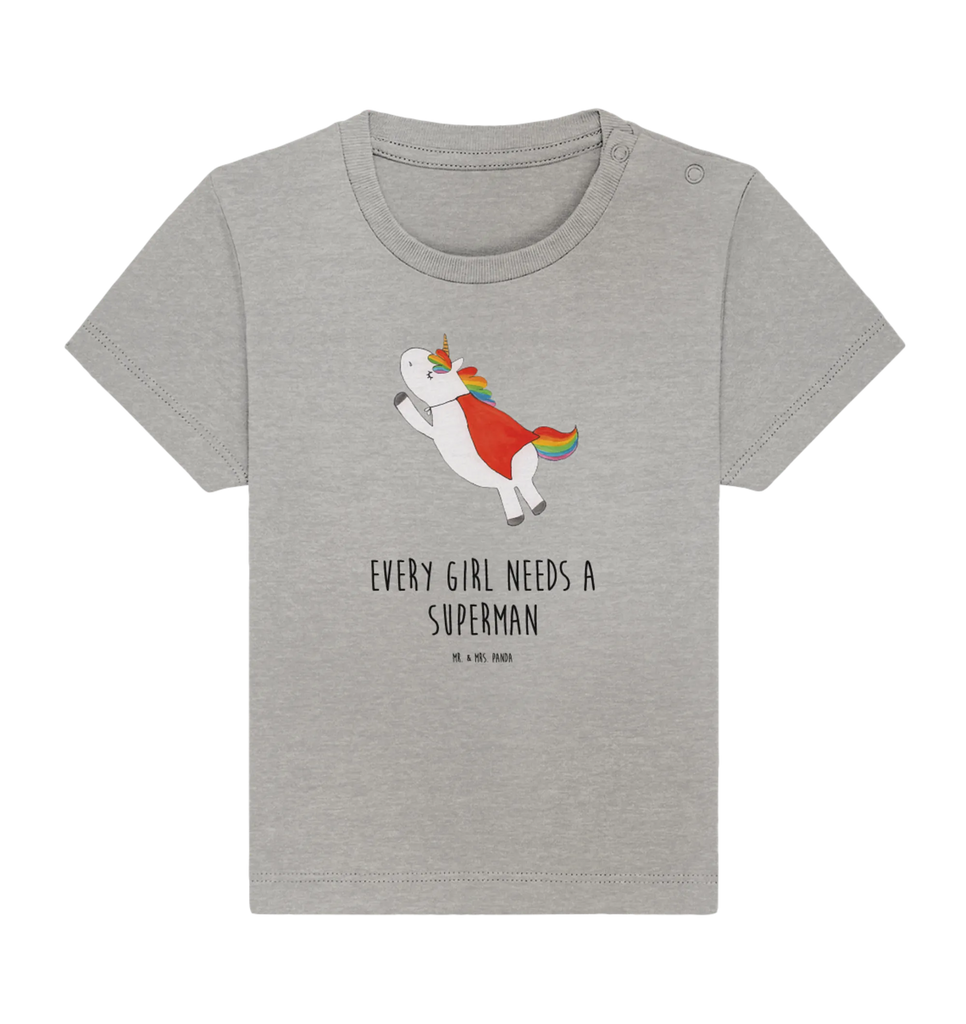 Organic Baby Shirt Einhorn Super Baby T-Shirt, Jungen Baby T-Shirt, Mädchen Baby T-Shirt, Shirt, Einhorn, Einhörner, Einhorn Deko, Pegasus, Unicorn, Traummann, Superheld, Held, Freundin, Geschenk, Girl, Mädchen