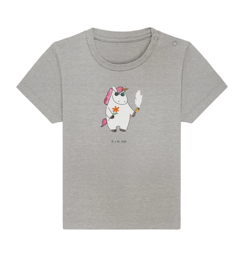 Organic Baby Shirt Einhorn Woodstock Baby T-Shirt, Jungen Baby T-Shirt, Mädchen Baby T-Shirt, Shirt, Einhorn, Einhörner, Einhorn Deko, Pegasus, Unicorn, Kiffen, Joint, Zigarette, Alkohol, Party, Spaß. lustig, witzig, Woodstock