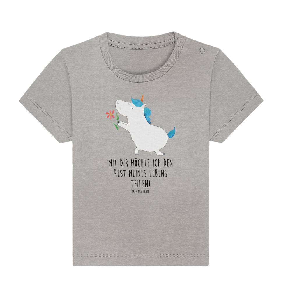 Organic Baby Shirt Einhorn Blume Baby T-Shirt, Jungen Baby T-Shirt, Mädchen Baby T-Shirt, Shirt, Einhorn, Einhörner, Einhorn Deko, Pegasus, Unicorn, Liebe, Liebesbeweis, Antrag, Heiratsantrag, Verlobung, Ehepaar, Pärchen, Partner, Freund, Freundin, Ehe, heiraten