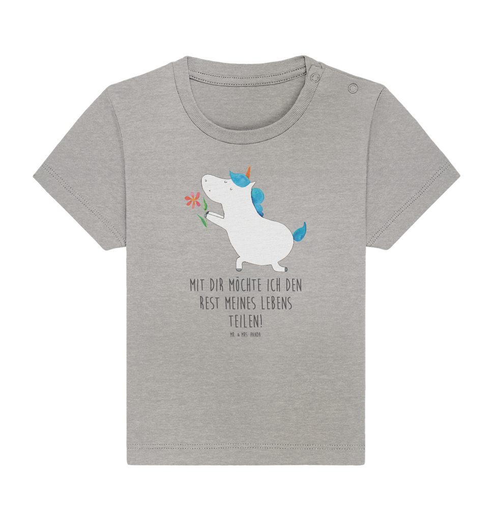 Organic Baby Shirt Einhorn Blume Baby T-Shirt, Jungen Baby T-Shirt, Mädchen Baby T-Shirt, Shirt, Einhorn, Einhörner, Einhorn Deko, Pegasus, Unicorn, Liebe, Liebesbeweis, Antrag, Heiratsantrag, Verlobung, Ehepaar, Pärchen, Partner, Freund, Freundin, Ehe, heiraten