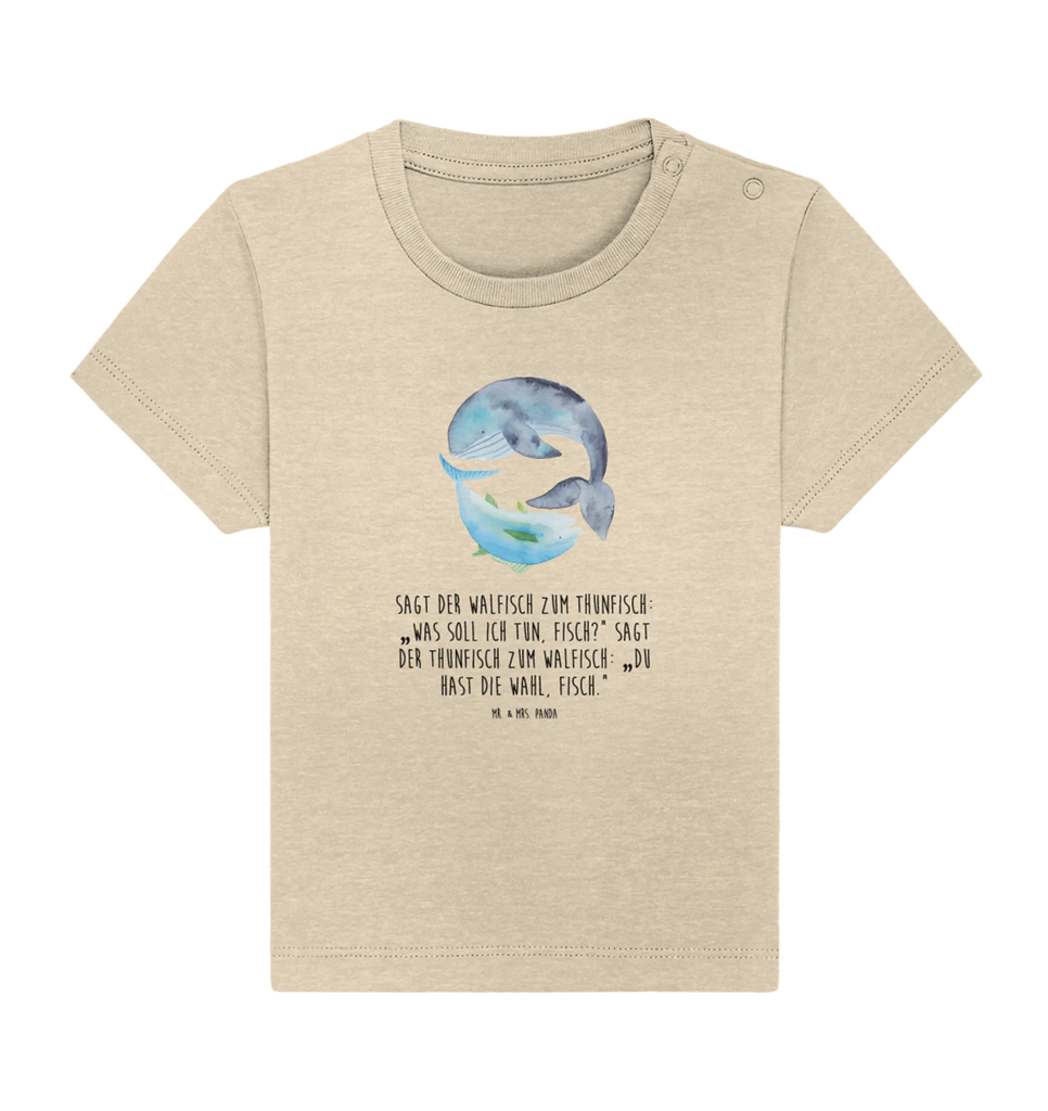 Organic Baby Shirt Walfisch Thunfisch Baby T-Shirt, Jungen Baby T-Shirt, Mädchen Baby T-Shirt, Shirt, Tiermotive, Gute Laune, lustige Sprüche, Tiere, Wal, Wahl, Tunfisch, Wortwitz lustig, Spruch lustig, Flachwitz, Witz, Spruch des Tages, Flachwitz Geschenk