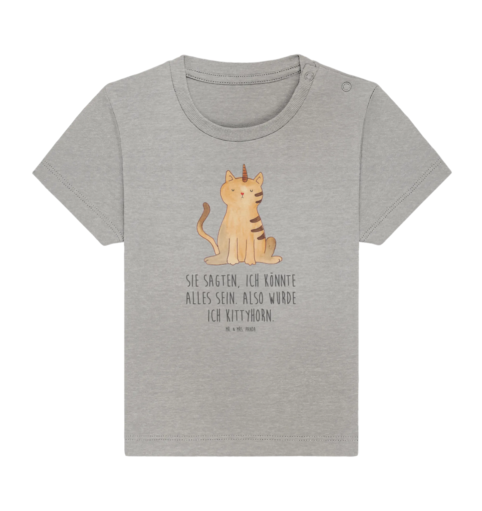 Organic Baby Shirt Einhorn Katze Baby T-Shirt, Jungen Baby T-Shirt, Mädchen Baby T-Shirt, Shirt, Einhorn, Einhörner, Einhorn Deko, Pegasus, Unicorn, Katzer, Mieze, Regenbogen, Glitzer, Einhornpower, Erwachsenwerden, Katze, Katzenhorn, Einhornkatze, Kittyhorn