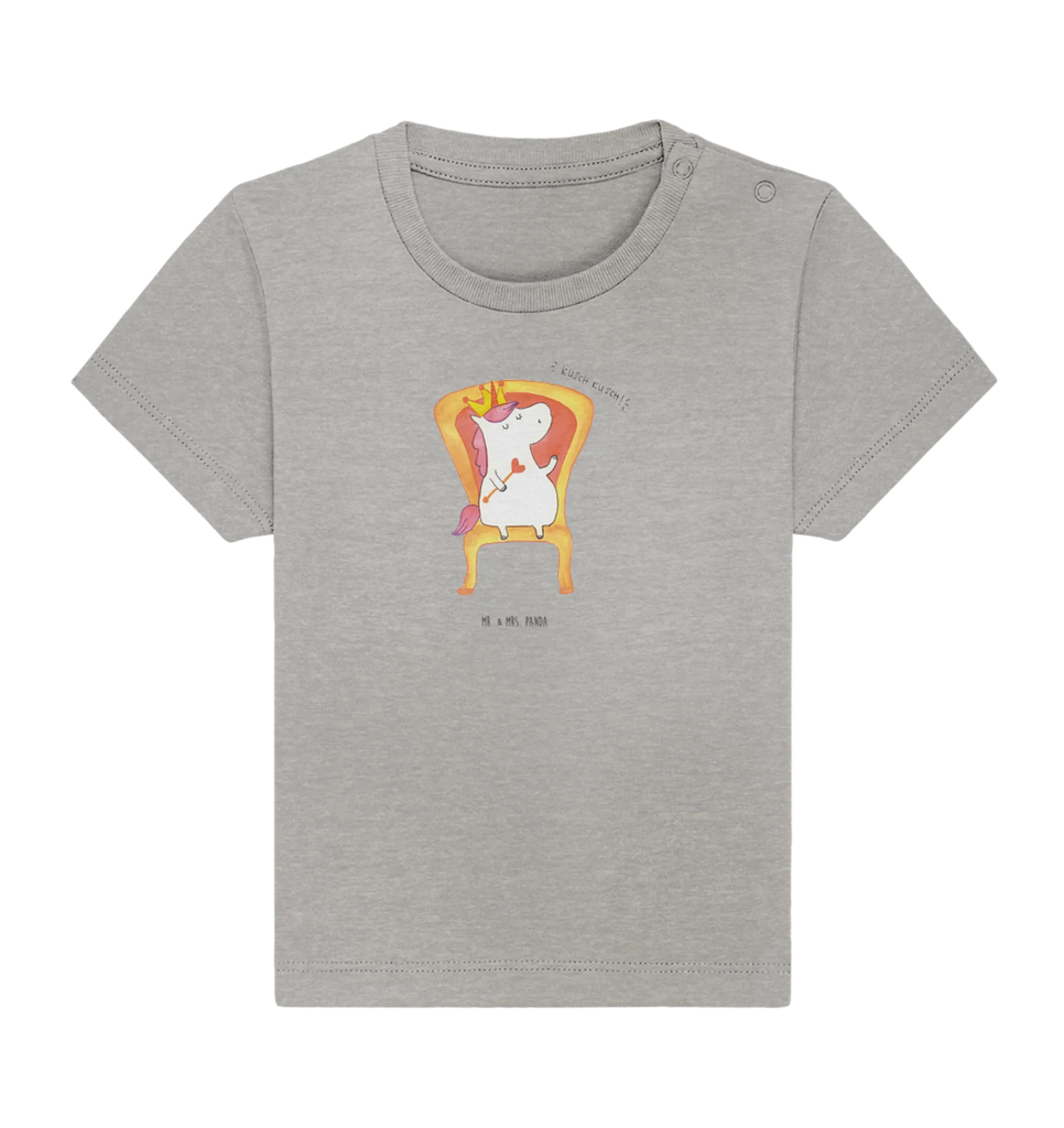 Organic Baby Shirt Einhorn König Baby T-Shirt, Jungen Baby T-Shirt, Mädchen Baby T-Shirt, Shirt, Einhorn, Einhörner, Einhorn Deko, Pegasus, Unicorn, König, Präsident, Bundeskanzler, Herrscher, Kaiser, Prinzessin, Krone