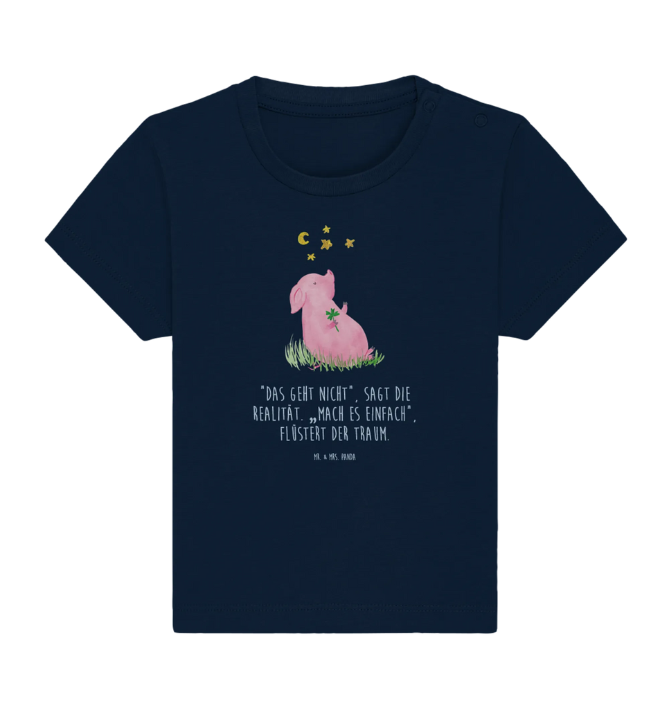 Organic Baby Shirt Pig Luck Baby T-Shirt, Jungen Baby T-Shirt, Mädchen Baby T-Shirt, Shirt, Tiermotive, Gute Laune, lustige Sprüche, Tiere, Glücksschwein. Glück, Schwein, Schweinchen, Sterne, Sernchen, Ziele, Träume, Motivation, Glücksbringer