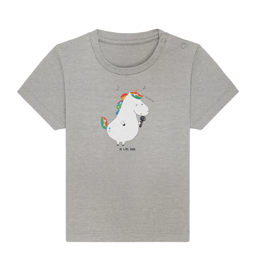 Organic Baby Shirt Einhorn Sänger Baby T-Shirt, Jungen Baby T-Shirt, Mädchen Baby T-Shirt, Shirt, Einhorn, Einhörner, Einhorn Deko, Pegasus, Unicorn, Glitzer, Konfetti, Party, Geburtstag, Feier, Fest, Disco, Sängerin, Sänger, Freundin