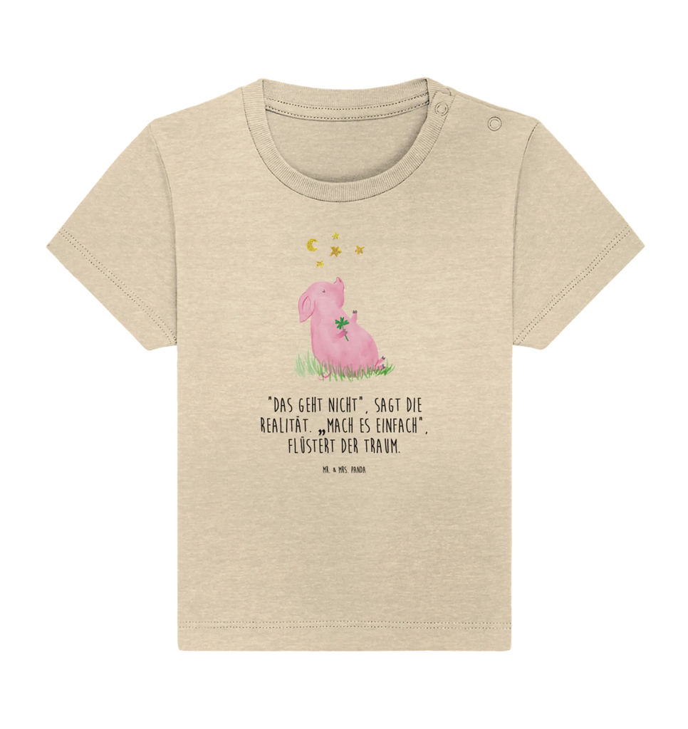 Organic Baby Shirt Pig Luck Baby T-Shirt, Jungen Baby T-Shirt, Mädchen Baby T-Shirt, Shirt, Tiermotive, Gute Laune, lustige Sprüche, Tiere, Glücksschwein. Glück, Schwein, Schweinchen, Sterne, Sernchen, Ziele, Träume, Motivation, Glücksbringer