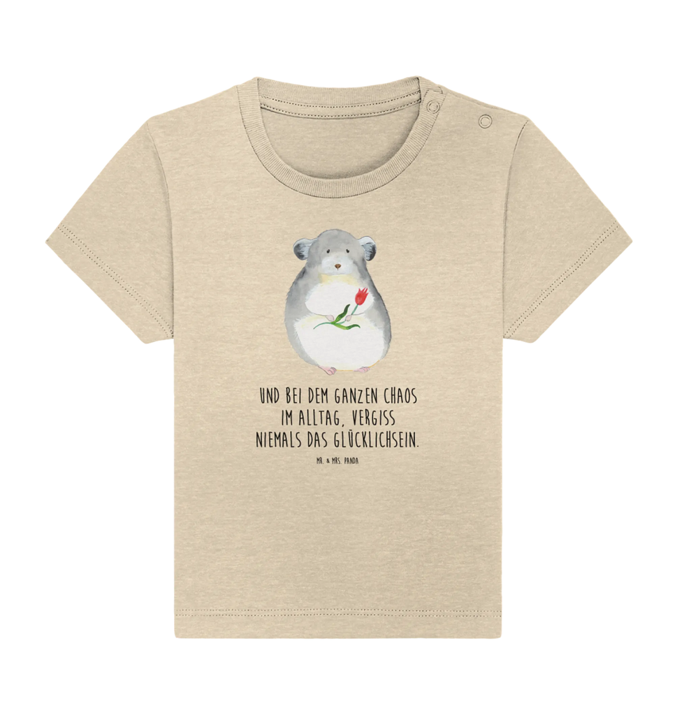 Organic Baby Shirt Chinchilla Blume Baby T-Shirt, Jungen Baby T-Shirt, Mädchen Baby T-Shirt, Shirt, Tiermotive, Gute Laune, lustige Sprüche, Tiere, Chinchilla, Chinchillas, Liebeskummer, Kummer, Depressionen, traurig sein, Chaos, Glücklichsein, Büro, Büroalltag